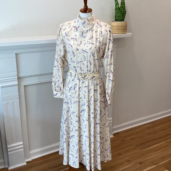 Vintage Dress 14 90s 80s Cottagecore Secretary Preppy Retro office RK Originals - Picture 1 of 17